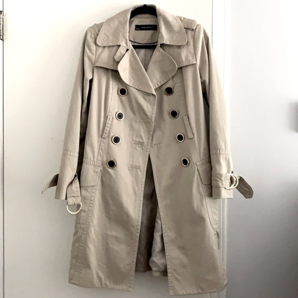 Zara Long Beige Trench Coat